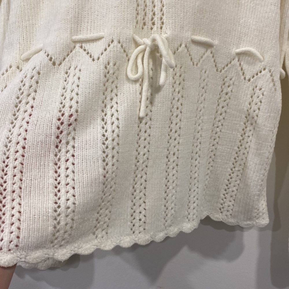 Penman's White Crochet Knit Sweater Boho - Picture 8 of 13